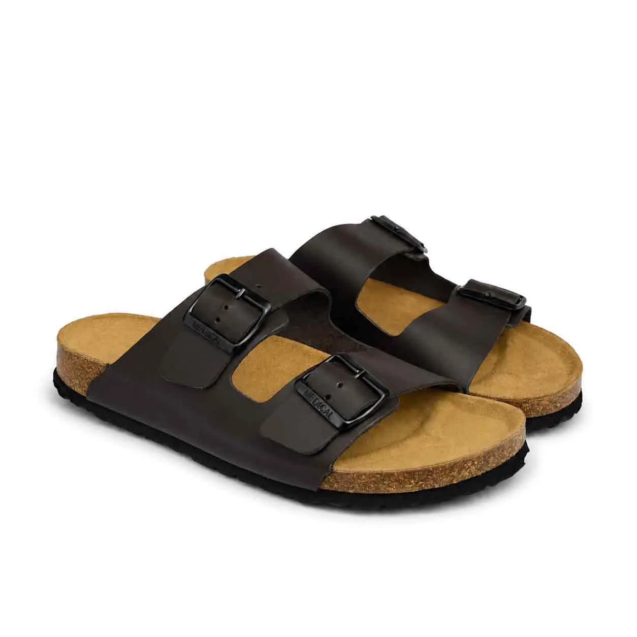 Sandale pour homme s030-1 marron cuir  miniature